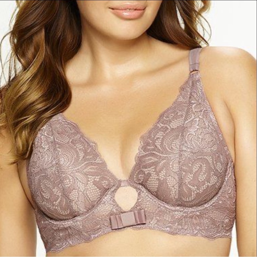 Paramour by Felina Sophia Longline Unlined Bra 32D NWT - Picture 2 of 11